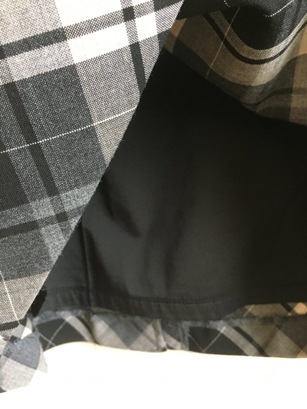 Vintage 90s Le Chateau Plaid Indie Cap Sleeve Large Folded Collar Midi Dress - S - Picture 9 of 16